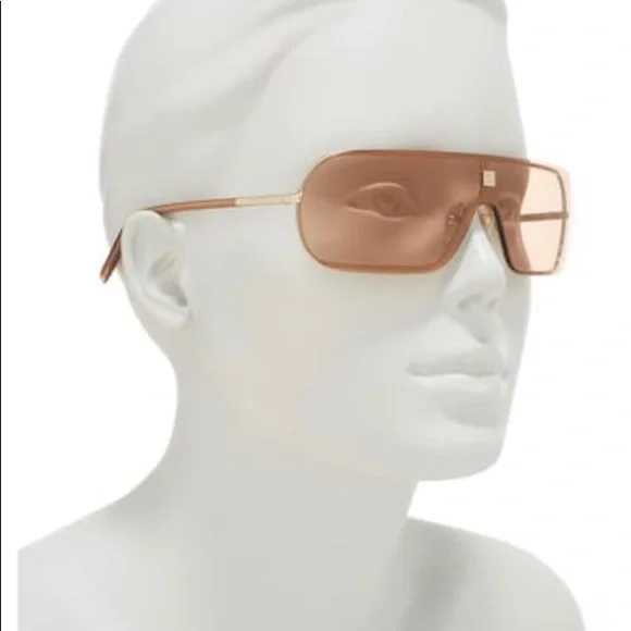 Givenchy Shield Rimless Brown/Bronze Sunglasses